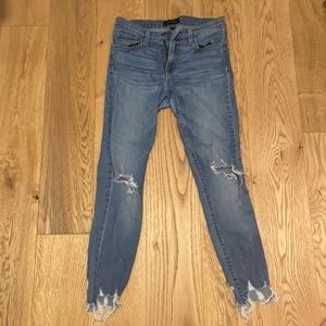 Flying Monkey medium wash high waisted ripped jeans size 28